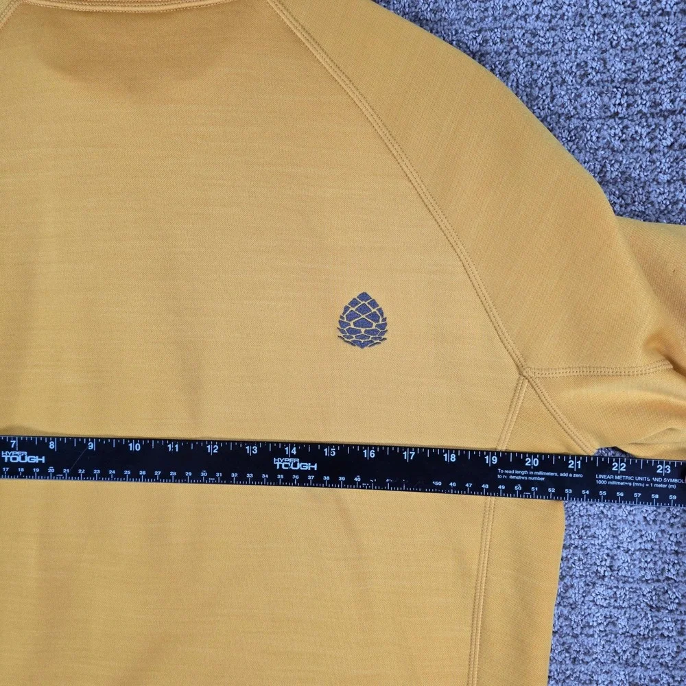 Stio Mens Fleece Gannett Peak Half Zip Pullover Jacket Yellow Medium Outdoor